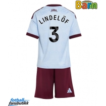 Aston Villa Victor Lindelof #3 Tredjedraktsett Barn 2026-27 Kortermet (+ Korte bukser)
